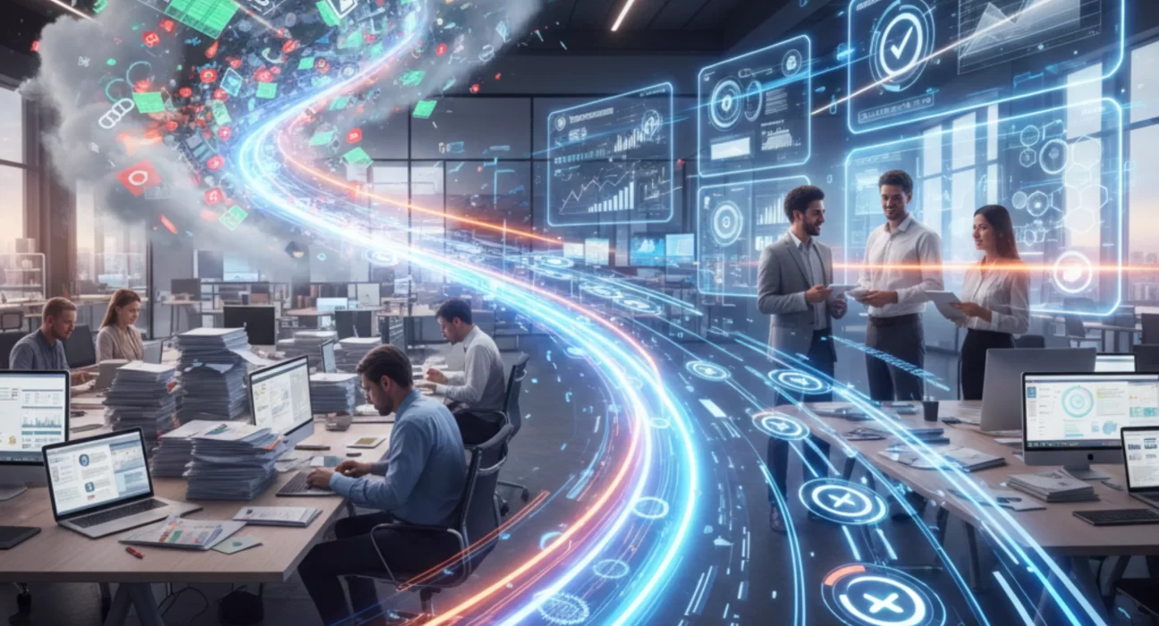 Enterprise automation platform connecting CRM, ERP, and workflow systems to eliminate manual data entry and repetitive operational tasks