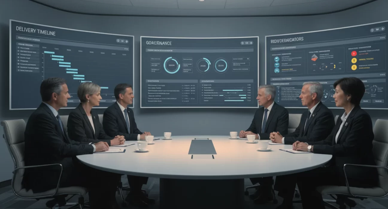 CXOs evaluating an enterprise application development partner for a critical business system