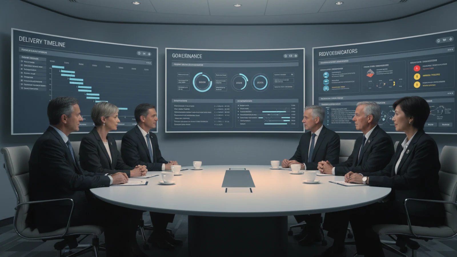 CXOs evaluating an enterprise application development partner for a critical business system