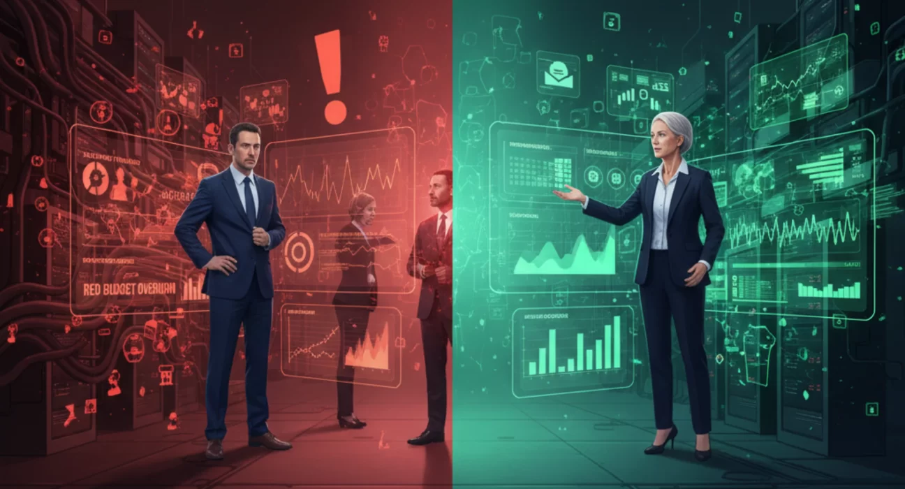 Risk management framework in large enterprise software development showing governance, vendor risk, integration challenges, and executive oversight