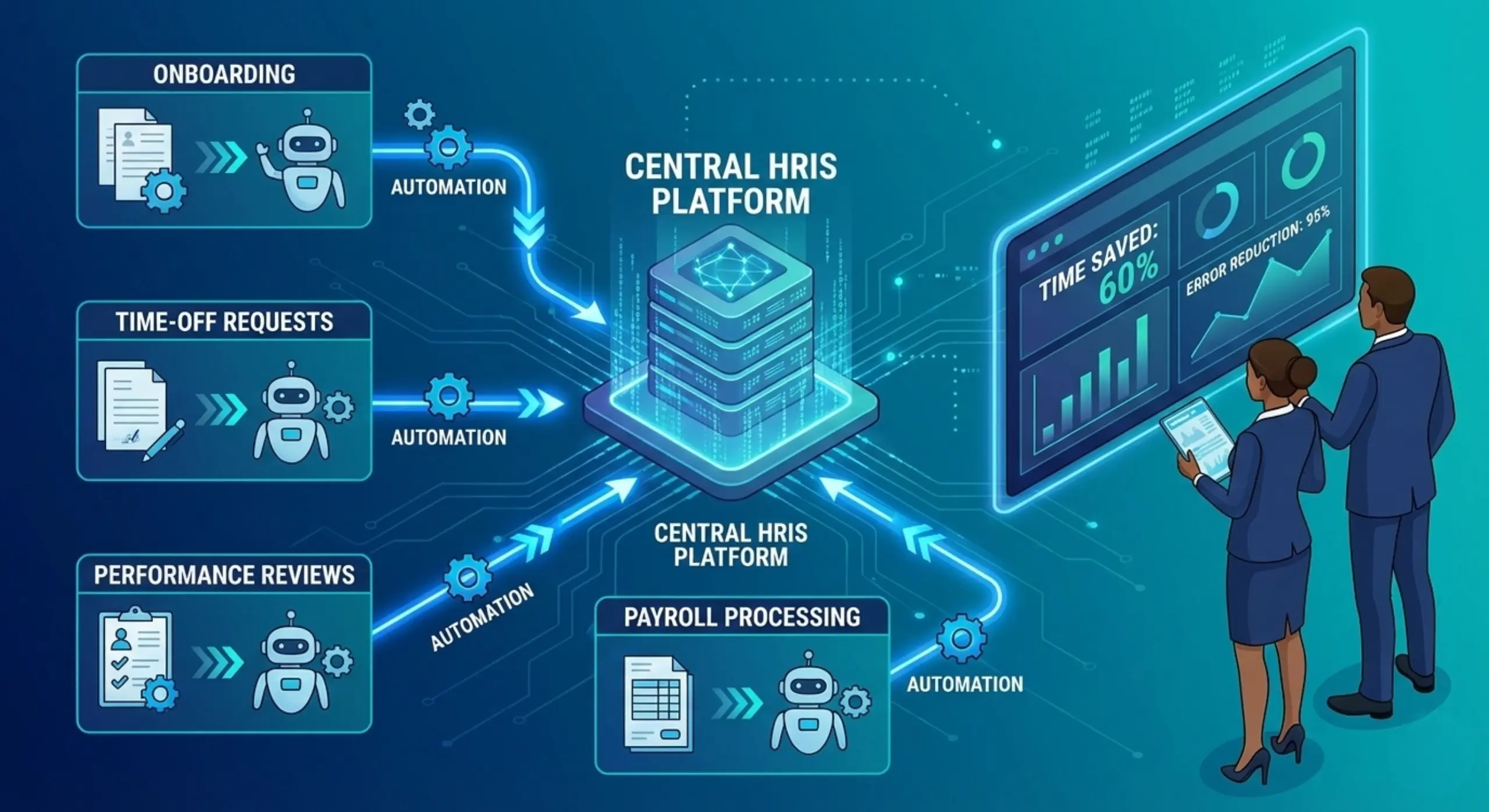Automated HR workflows using modern HRIS systems