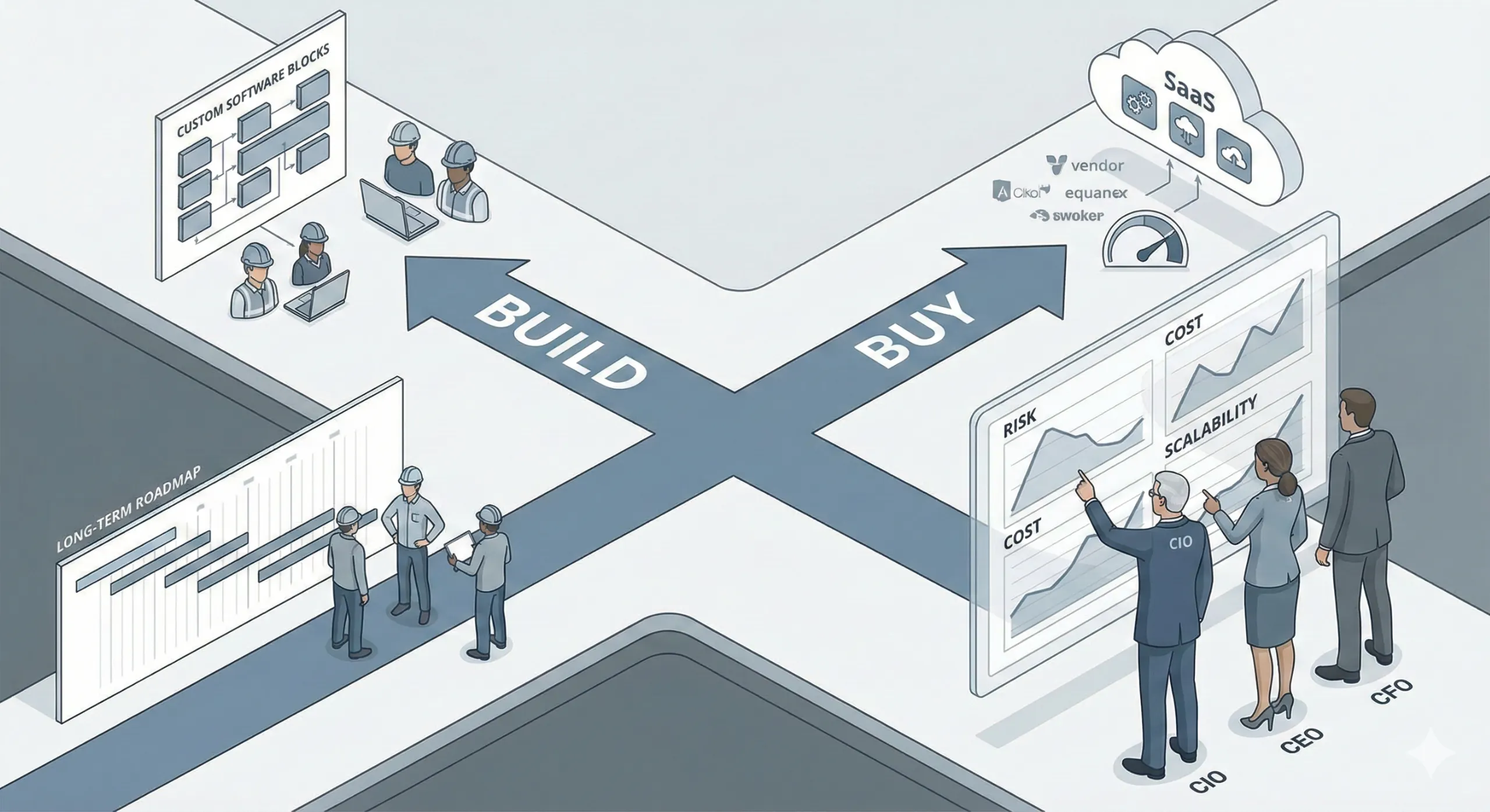 Enterprise build vs buy decision making for technology strategy