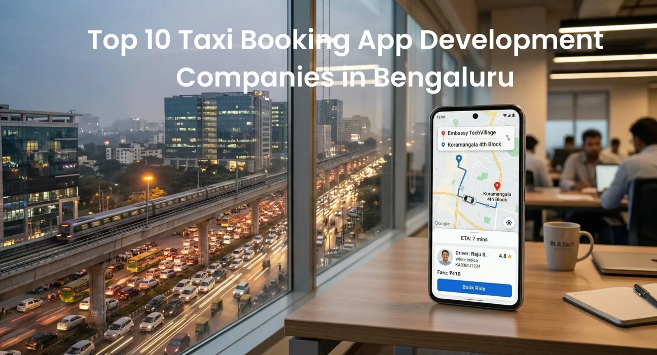 Top taxi booking app development companies in Bengaluru building ride-hailing and cab booking platforms
