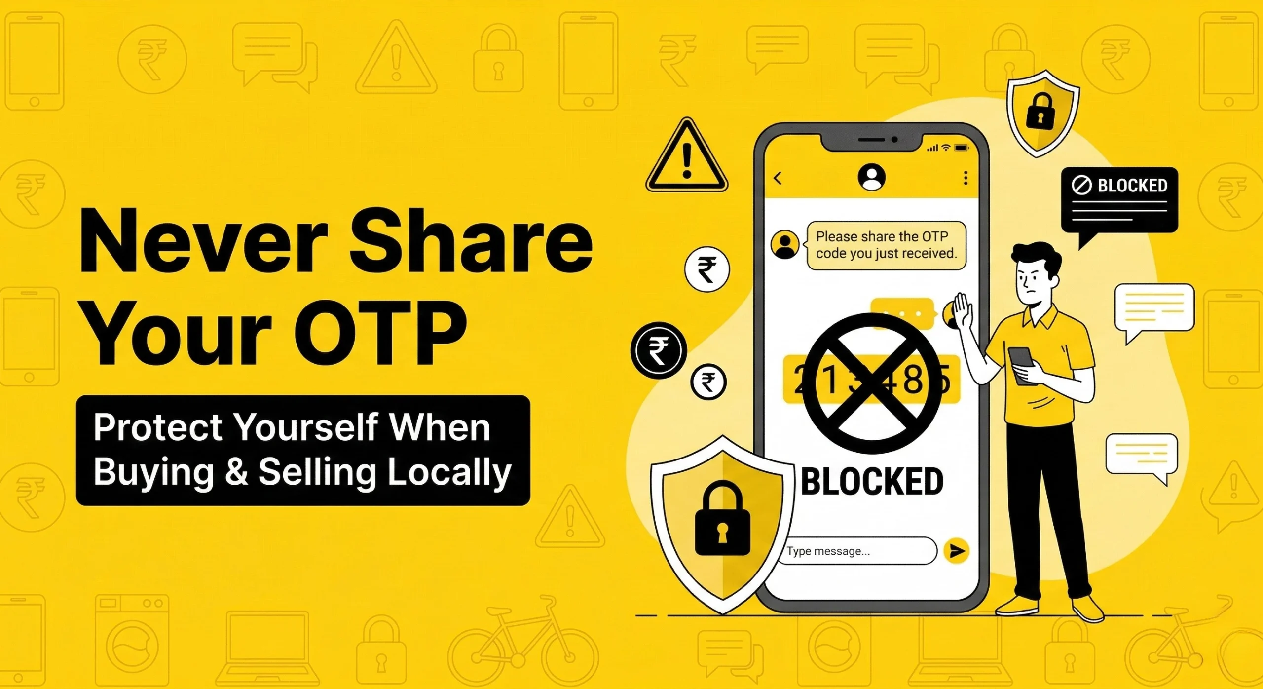 OTP scams in local buying and selling while receiving payment from buyers